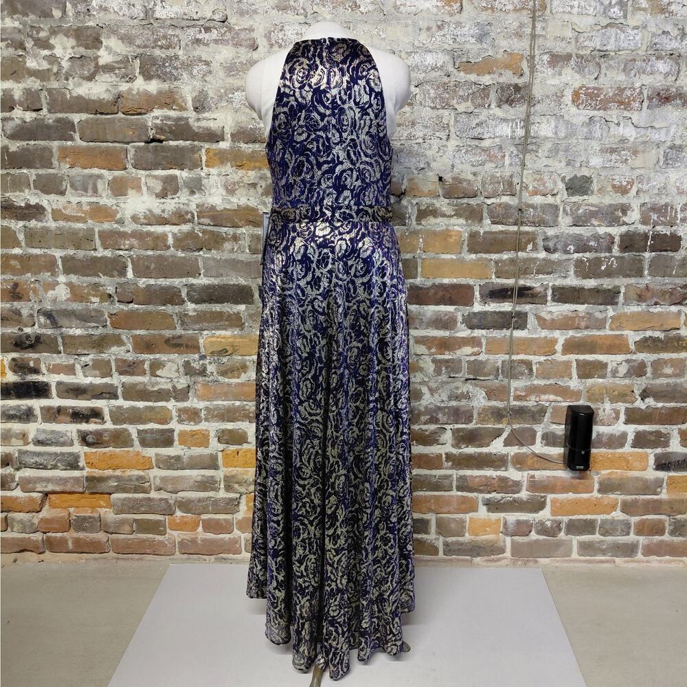 $279 Betsy & Adam Formal Evening Gown Size 10P Metallic Wedding Party Dress - Picture 7 of 15